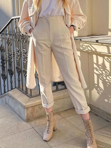 women's pants s nlzgmsj women high waisted office beige chic button zip elegant pink casual woman 230419, Black;white
women's pants s nlzgmsj women high waisted office beige chic button zip elegant pink casual woman 230419, Black;white