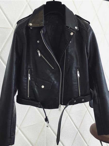 jackets ftlzz fashion pu leather jacket women bright color black motorcycle coats short faux leather biker jackets soft coat female, Black;brown
jackets ftlzz fashion pu leather jacket women bright color black motorcycle coats short faux leather biker jackets soft coat female, Black;brown