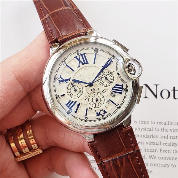 all dials working satch men watch luxury watches with calendar leather strap brand quartz wristwatch for men 326h, Slivery;brown
all dials working satch men watch luxury watches with calendar leather strap brand quartz wristwatch for men 326h, Slivery;brown