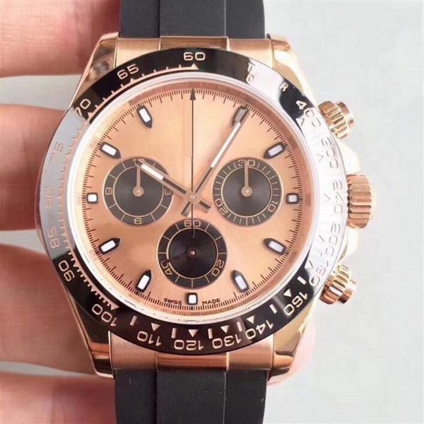 116518 classic rose gold watch men 39mm automatic machinery no chronograph stainless steel sweeping movement small dials work watc286s, Slivery;brown
116518 classic rose gold watch men 39mm automatic machinery no chronograph stainless steel sweeping movement small dials work watc286s, Slivery;brown