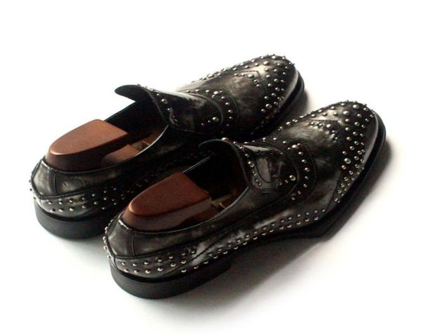 black rivets handmade oxfords cow leather wedding dress shoes men t stage formal business flats2593683
black rivets handmade oxfords cow leather wedding dress shoes men t stage formal business flats2593683
