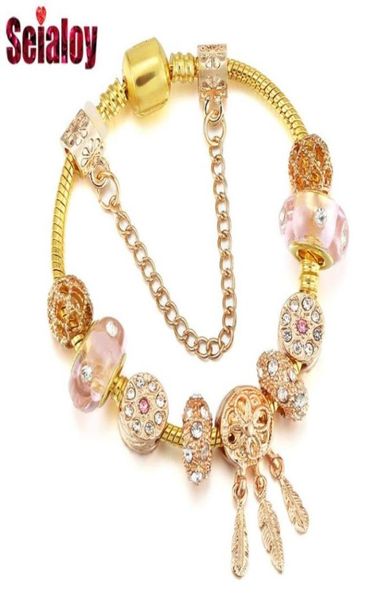 charm bracelets seialoy gold dream catcher for women men original pink glass crystal beaded bracelet bangle jewelry gift8649304, Golden;silver
charm bracelets seialoy gold dream catcher for women men original pink glass crystal beaded bracelet bangle jewelry gift8649304, Golden;silver