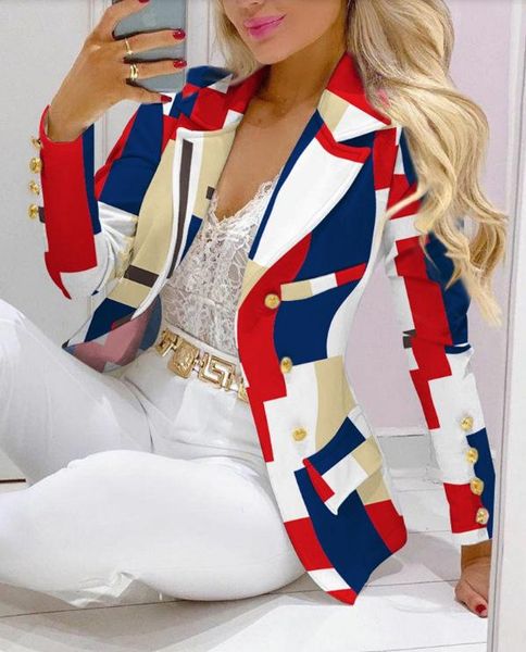 pants autumn blazer jacket coat women 2021 geometric print long sleeve buttoned double breasted front blazer jacket office lady blazer, White
pants autumn blazer jacket coat women 2021 geometric print long sleeve buttoned double breasted front blazer jacket office lady blazer, White