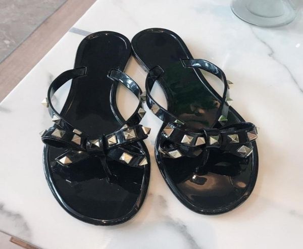 new 2017ss woman summer slippers sandals rivets big bowknot flip flops beach sandalias femininas flat jelly designer sandals5790111, Black
new 2017ss woman summer slippers sandals rivets big bowknot flip flops beach sandalias femininas flat jelly designer sandals5790111, Black