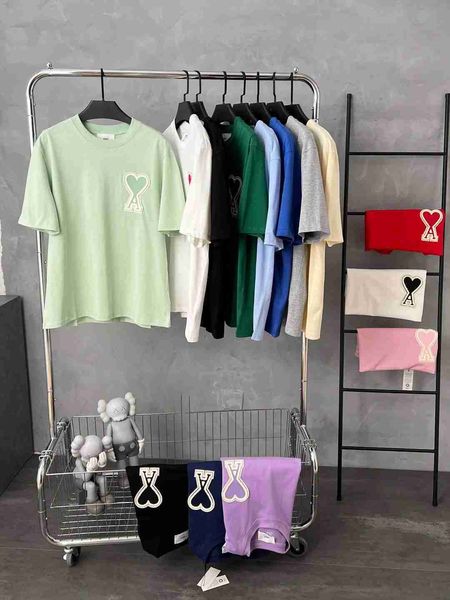 t shirts for men women amis the correct of love a letter badge embroidery short sleeve men's and women's loose round neck ins coup, White;black
t shirts for men women amis the correct of love a letter badge embroidery short sleeve men's and women's loose round neck ins coup, White;black