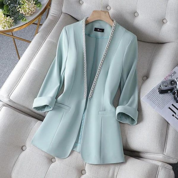 pants highquality blazer jacket women's fashion temperament ladies highend buttonless suit women's spring and autumn new jacket, White
pants highquality blazer jacket women's fashion temperament ladies highend buttonless suit women's spring and autumn new jacket, White