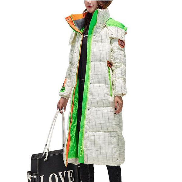 parkas fashion shiny down jacket 2022 new female winter warm long overcoat white duck down coat women elegant loose hooded coats ok1115, Black
parkas fashion shiny down jacket 2022 new female winter warm long overcoat white duck down coat women elegant loose hooded coats ok1115, Black