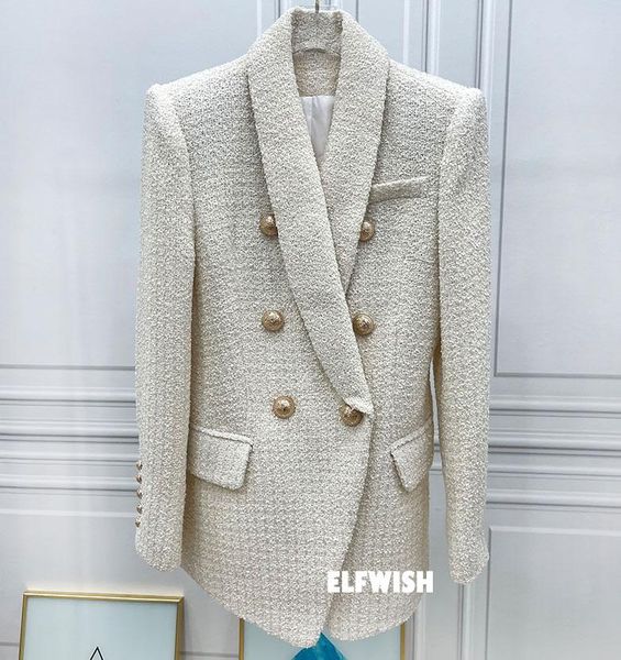 pants beige tweeded blazer double breasted gold buttons shawl collar woman 2020 fashion suits on sale, White
pants beige tweeded blazer double breasted gold buttons shawl collar woman 2020 fashion suits on sale, White