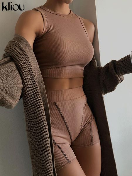 women's two piece pants kliou knitted sporty two piece set women summer sleeveless crop biker striped shorts matching outfit girl conci, White
women's two piece pants kliou knitted sporty two piece set women summer sleeveless crop biker striped shorts matching outfit girl conci, White