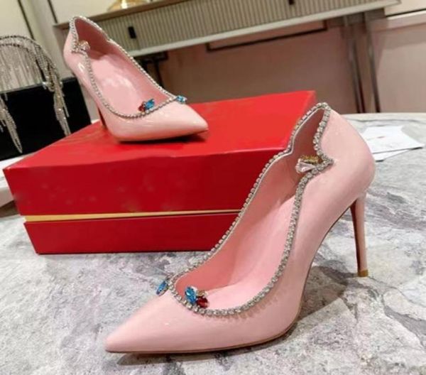 stiletto dress shoes for womens fashion designer crystal chain decoration colored lacquer leather lady pumps 10cm high4027548, Black
stiletto dress shoes for womens fashion designer crystal chain decoration colored lacquer leather lady pumps 10cm high4027548, Black