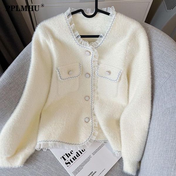 sweaters korean fashion ruffles cashmere cardigan women kawaii sweet crew neck short sweater coat elegant loose long sleeve knitted, White;black
sweaters korean fashion ruffles cashmere cardigan women kawaii sweet crew neck short sweater coat elegant loose long sleeve knitted, White;black