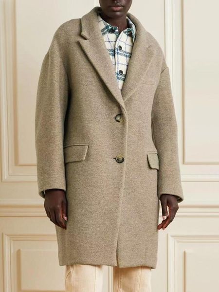 fur women single breasted jacket woolen turndown collar loose hem slit cardigan long sleeve autumn winter 2022 midlength coat, Black
fur women single breasted jacket woolen turndown collar loose hem slit cardigan long sleeve autumn winter 2022 midlength coat, Black