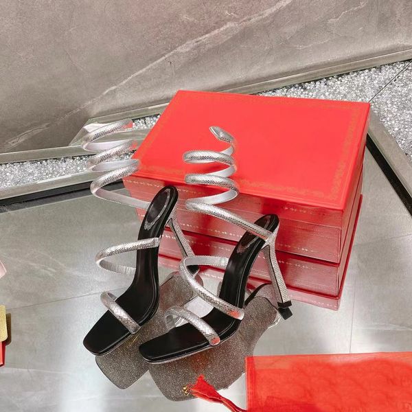 elegant sandals designer shoes women fashion .5cm high heels rene caovilla wedding shoes rhinestone decoration open toe party snake wrap, Black
elegant sandals designer shoes women fashion .5cm high heels rene caovilla wedding shoes rhinestone decoration open toe party snake wrap, Black