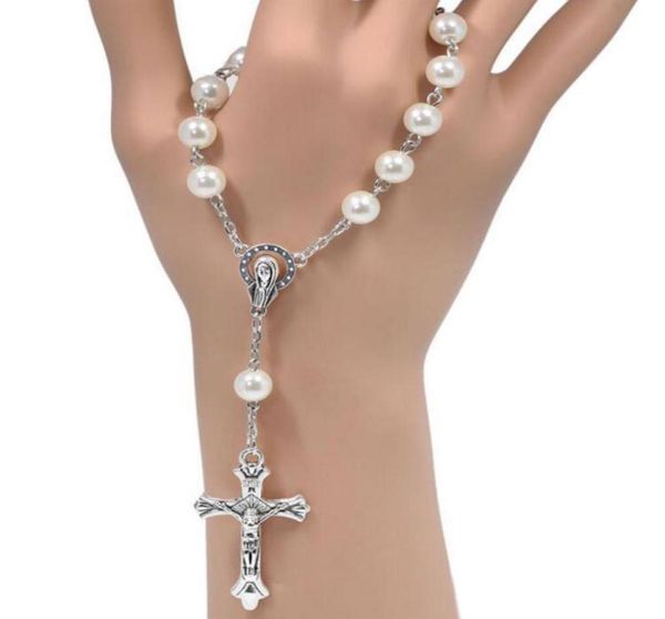 new 8mm imitation pearl catholic rosary bracelet women religious christianity virgin mary jesus cross crucifix bracelet5658464, Golden;silver
new 8mm imitation pearl catholic rosary bracelet women religious christianity virgin mary jesus cross crucifix bracelet5658464, Golden;silver
