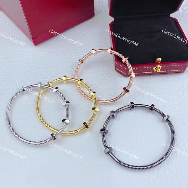 women's gold bracelet luxury designer brand screw bracelet charm 18k gold jewelry festival gift 316l stainless steel strap box, Golden;silver
women's gold bracelet luxury designer brand screw bracelet charm 18k gold jewelry festival gift 316l stainless steel strap box, Golden;silver