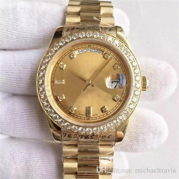 men's watch date-218348a series 18k gold dial diamond inlay automatic mechanical watch president strap original folding buckl268i, Slivery;brown
men's watch date-218348a series 18k gold dial diamond inlay automatic mechanical watch president strap original folding buckl268i, Slivery;brown