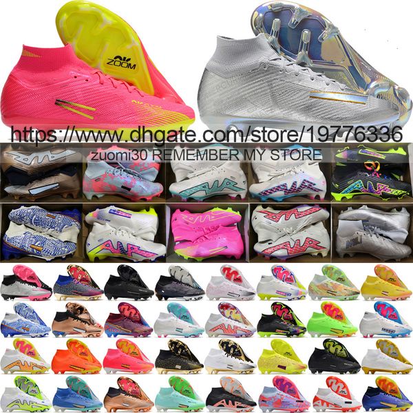 send with bag quality soccer boots zoom mercurial superfly 9 elite fg acc football cleats mens high ankle ronaldo mbappe soft leather mds so, Black
send with bag quality soccer boots zoom mercurial superfly 9 elite fg acc football cleats mens high ankle ronaldo mbappe soft leather mds so, Black