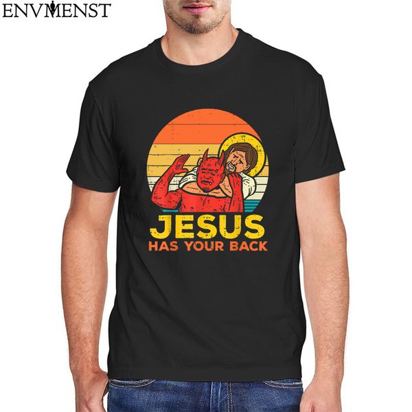 men s t shirts 100 cotton jesus has your back jiu jitsu retro christian men tshirt oversized t shirt mens streetwear 230420, White;black
men s t shirts 100 cotton jesus has your back jiu jitsu retro christian men tshirt oversized t shirt mens streetwear 230420, White;black