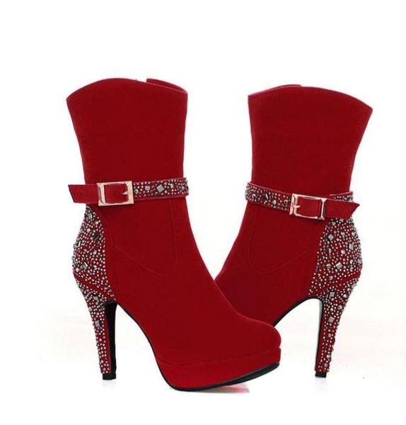 with box size 33 to 41 glitter red black suede studded rivets rhinestone high heels woman ankle booties3941066
with box size 33 to 41 glitter red black suede studded rivets rhinestone high heels woman ankle booties3941066