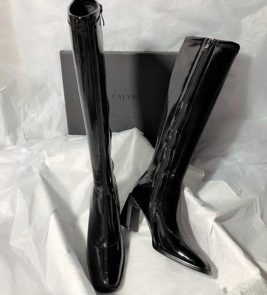 boots 2022 new fashion black knee high women boots leather designer shoe slim women shoes rock square toe zip closure high boots j3460068
boots 2022 new fashion black knee high women boots leather designer shoe slim women shoes rock square toe zip closure high boots j3460068