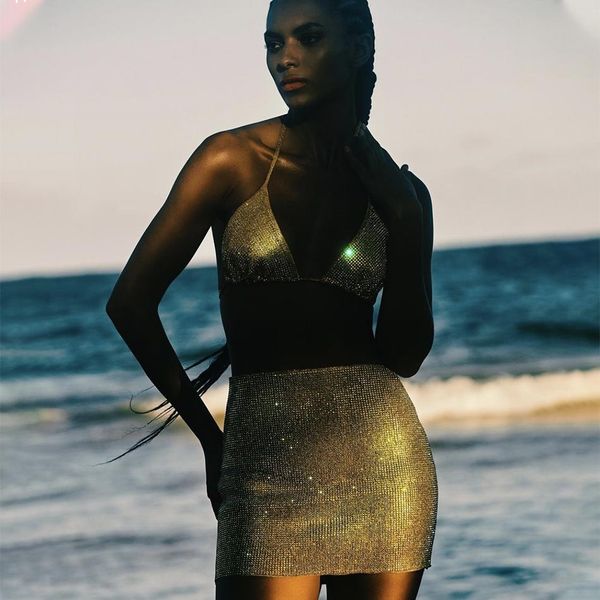dress your bump curve grass green crystal metal hollow tight ladies new summer pool birthday party crystal threepiece set, White
dress your bump curve grass green crystal metal hollow tight ladies new summer pool birthday party crystal threepiece set, White