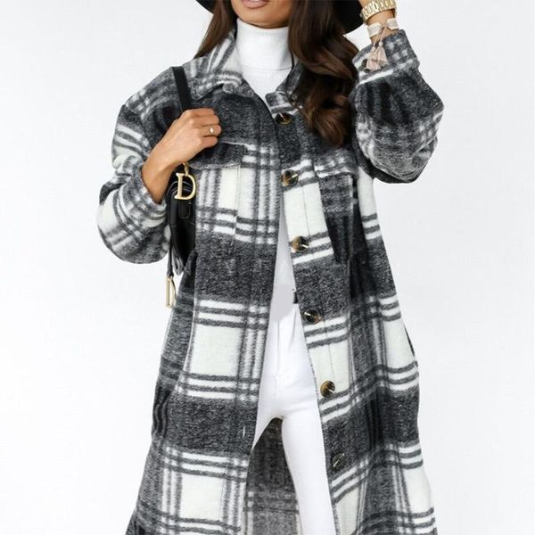fur fall 2021 womens fashion mid length long sleeved plaid printed women's shirt jacket straight all match long vest coat female, Black
fur fall 2021 womens fashion mid length long sleeved plaid printed women's shirt jacket straight all match long vest coat female, Black