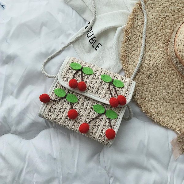shoulder bags handbag women's style lovely cherry messenger bag small square sling beach straw woven for girls
shoulder bags handbag women's style lovely cherry messenger bag small square sling beach straw woven for girls