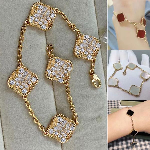 luxury designer bracelets clover bracelet charm elegant classic fashion 18k agate shell holiday wedding couple jewelry gift gold s194w, Golden;silver
luxury designer bracelets clover bracelet charm elegant classic fashion 18k agate shell holiday wedding couple jewelry gift gold s194w, Golden;silver