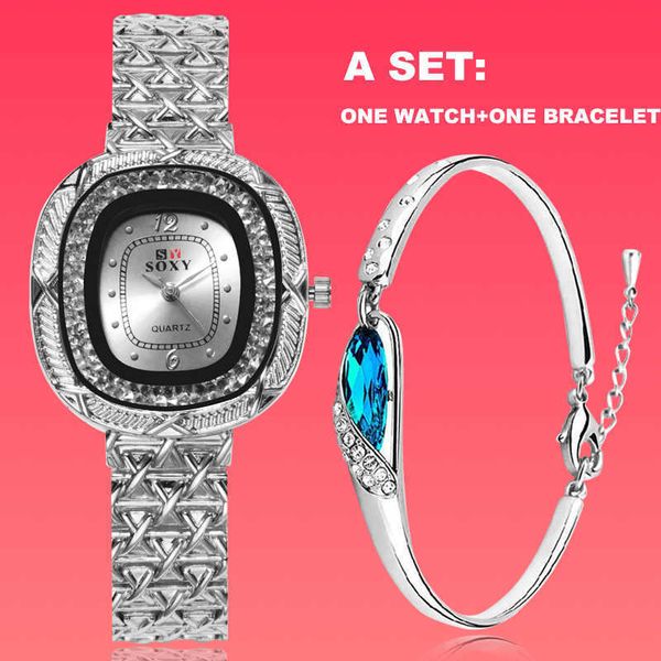 wristwatches women watches set soxy ladies bracelet watch quartz dress wristwatch full steel relogio feminino luxury mujer kol saati w0420, Slivery;brown
wristwatches women watches set soxy ladies bracelet watch quartz dress wristwatch full steel relogio feminino luxury mujer kol saati w0420, Slivery;brown