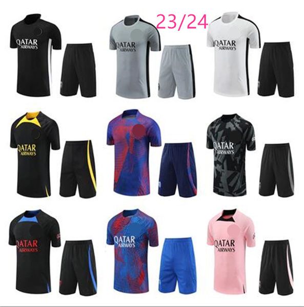 Image of 23/24 Men Kids S Tracksuit 2022 2023 Paris Sportswear Men Training Suit Short Sleeved Suit Football Soccer Jersey Kit Uniform Chandal