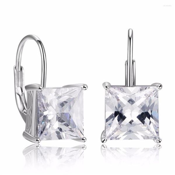 hoop earrings for women 925 sterling silver sparkling engagement jewelry233s, Golden;silver