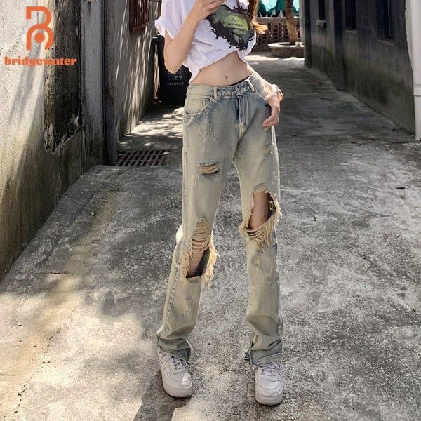 jeans bridgewater summer ripped high waist straight hip hop jeans trousers for women denim pants harajuku streetwear korean fashion, Blue
jeans bridgewater summer ripped high waist straight hip hop jeans trousers for women denim pants harajuku streetwear korean fashion, Blue