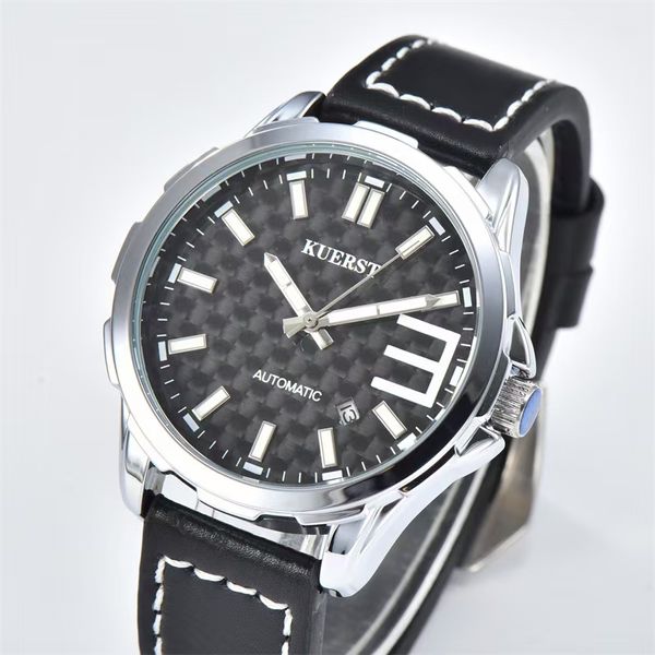 2023 kuerst mens watch 2813 automatic movement waterproof luminous black face leather band 43mm wristwatch, Slivery;brown
2023 kuerst mens watch 2813 automatic movement waterproof luminous black face leather band 43mm wristwatch, Slivery;brown