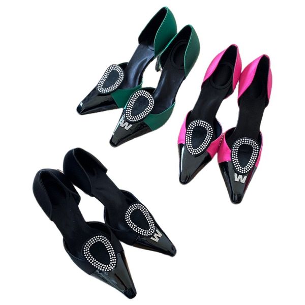 sandals summer diamond high heels party shoes pointed toe wedding shoes patent leather designer shoes circle hollow women's shoes heel, Black
sandals summer diamond high heels party shoes pointed toe wedding shoes patent leather designer shoes circle hollow women's shoes heel, Black