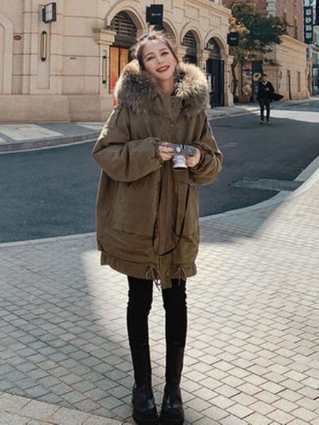 leather rex rabbit maopaike down cotton padded clothes women's medium length 2021 winter new korean loose work clothes cotton padded, Black
leather rex rabbit maopaike down cotton padded clothes women's medium length 2021 winter new korean loose work clothes cotton padded, Black