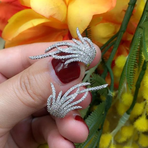 earring dangle & chandelie elegant leaf full mirco paved microl zirconia wedding earring fashion jewelry, Silver
earring dangle & chandelie elegant leaf full mirco paved microl zirconia wedding earring fashion jewelry, Silver