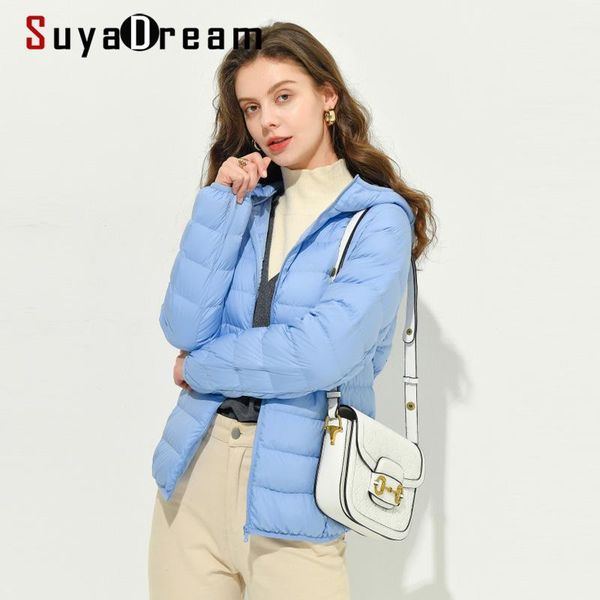 parkas suyadream hooded woman down coat 90%white duck down fill simple design zipper winter coat 2021fw outwear, Black
parkas suyadream hooded woman down coat 90%white duck down fill simple design zipper winter coat 2021fw outwear, Black