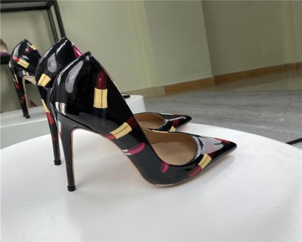 2021 new lipstick graffiti stiletto shallow shoes ladies high heels 12cm pointed toe soft leather banquet women039s pumps7447125, Black
2021 new lipstick graffiti stiletto shallow shoes ladies high heels 12cm pointed toe soft leather banquet women039s pumps7447125, Black