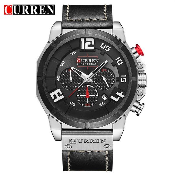curren new chronograph wristwatch sport male clock leather strap quartz men watches relogio masculino reloj hombre montre hommes339x, Slivery;brown
curren new chronograph wristwatch sport male clock leather strap quartz men watches relogio masculino reloj hombre montre hommes339x, Slivery;brown