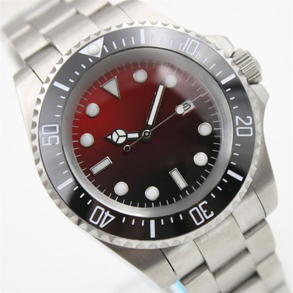red black watches 44mm dial deep ceramic bezel sea-dweller sapphire cystal stainless steel automatic mechanical watches orologio d267s, Slivery;brown
red black watches 44mm dial deep ceramic bezel sea-dweller sapphire cystal stainless steel automatic mechanical watches orologio d267s, Slivery;brown