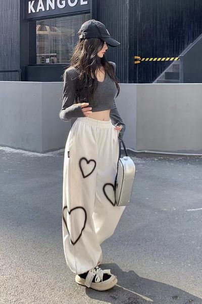 women's pants s fashion casual pant summer thin vintage heart printing yk2 section loose straight jogging bf hip hop streetwear 230419, Black;white
women's pants s fashion casual pant summer thin vintage heart printing yk2 section loose straight jogging bf hip hop streetwear 230419, Black;white