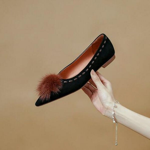 fur flats women single shoes fashion pointed toe slip on lady casual shoes soft heel leisure flat shoe, Black
fur flats women single shoes fashion pointed toe slip on lady casual shoes soft heel leisure flat shoe, Black
