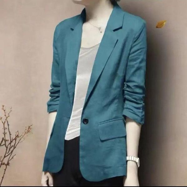 pants linen small suit female pioneer jacket thin fashion temperament commuter sevenpoint sleeves slim casual cotton suit jacket, White
pants linen small suit female pioneer jacket thin fashion temperament commuter sevenpoint sleeves slim casual cotton suit jacket, White
