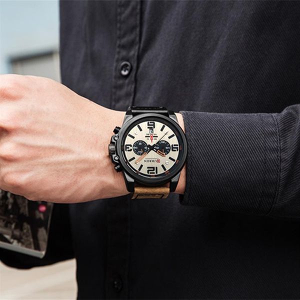 relogio masculino mens watches brand luxury men military sport wristwatch leather quartz watch erkek saat curren 83142913, Slivery;brown
relogio masculino mens watches brand luxury men military sport wristwatch leather quartz watch erkek saat curren 83142913, Slivery;brown