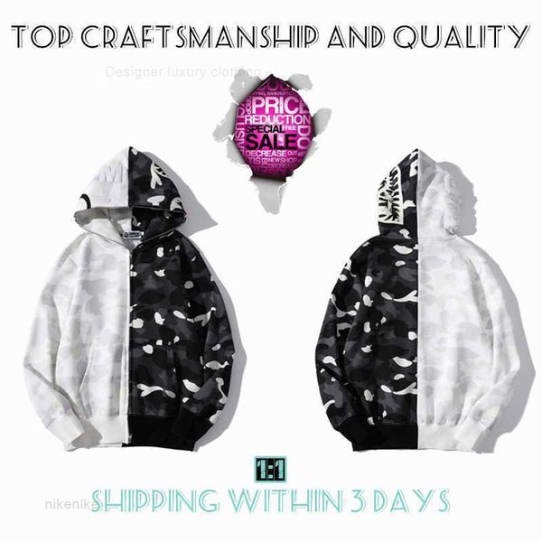 craftsmanship mens hoodies shark full zip hoodie tiger jacket designer men women harajuku sweatshirt fashion cobranding camouflage luminous, Black
craftsmanship mens hoodies shark full zip hoodie tiger jacket designer men women harajuku sweatshirt fashion cobranding camouflage luminous, Black