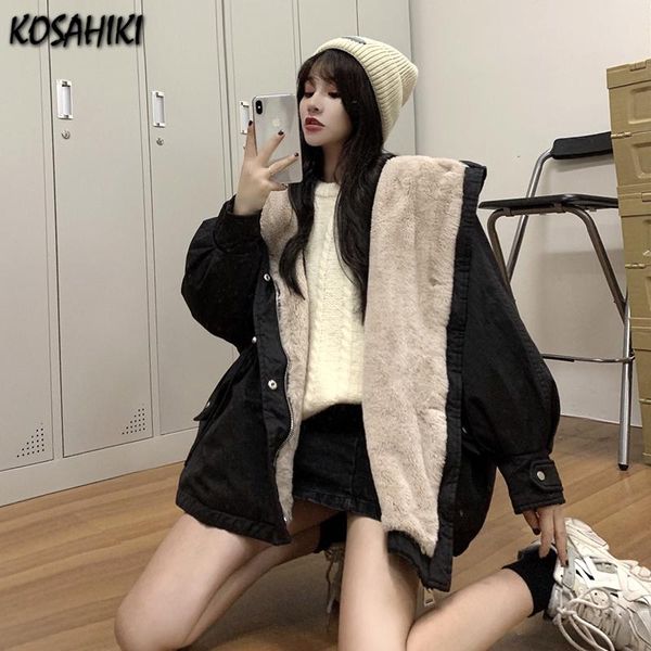 leather kosahiki harajuku winter parkas women japan style inside fleece vintage bf loose wadded jackets fashion warm coat chaqueta mujer, Black
leather kosahiki harajuku winter parkas women japan style inside fleece vintage bf loose wadded jackets fashion warm coat chaqueta mujer, Black