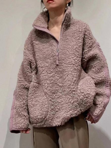 fur swedish lamb wool coat small zipper half turtleneck sweater autumn and winter new fashion casual stitching coat, Black
fur swedish lamb wool coat small zipper half turtleneck sweater autumn and winter new fashion casual stitching coat, Black