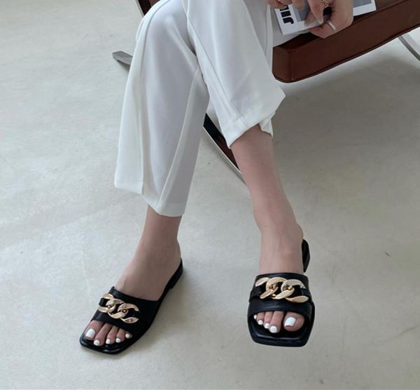 summer new gold chain slippers slides shoes low heel open toe outdoor flip flops sandals comfy casual shoes women size42 black8006747, Black
summer new gold chain slippers slides shoes low heel open toe outdoor flip flops sandals comfy casual shoes women size42 black8006747, Black