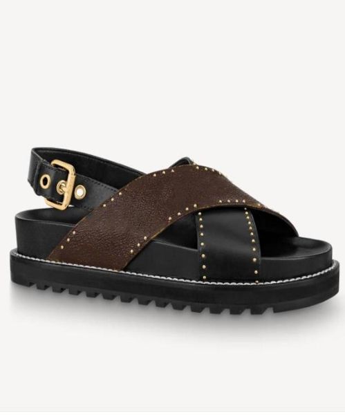 women leather flat sandal letter printed comfort round toe strap designer lady jacquard textile canvas treaded rubber sole summer 9095299, Black
women leather flat sandal letter printed comfort round toe strap designer lady jacquard textile canvas treaded rubber sole summer 9095299, Black