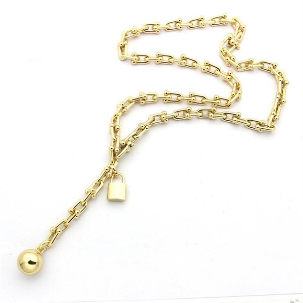 womens lock ball necklace designer jewelry mens u-shaped necklace complete brand as wedding christmas gift274h, Silver
womens lock ball necklace designer jewelry mens u-shaped necklace complete brand as wedding christmas gift274h, Silver